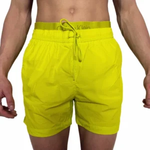 Pánské šortky Calvin Klein KM0KM01104 neon